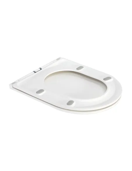 Унитаз безободковый компакт Q-Тap Robin Ultra Quiet QT13222128AUQ1W, сиденье Soft-close