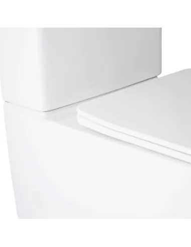 Унитаз безободковый компакт Q-Тap Robin Ultra Quiet QT13222128AUQ1W, сиденье Soft-close