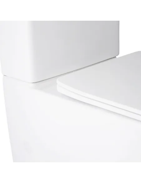 Унитаз безободковый компакт Q-Тap Robin Ultra Quiet QT13222128AUQ1W, сиденье Soft-close