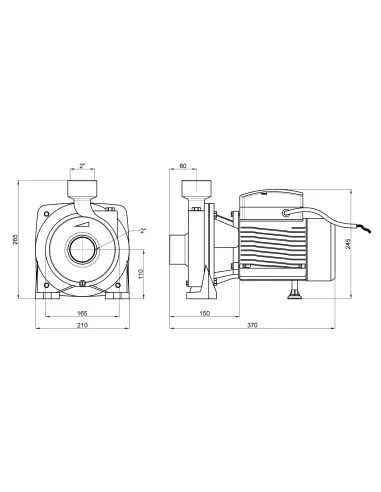 Центробежный поверхностный насос Thermo Alliance CPm200/2, 1,5 кВт