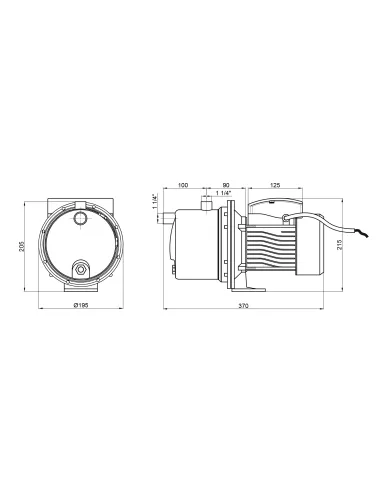 Центробежный поверхностный самовсасывающий насос Thermo Alliance D-JDTm-125, 0,92 кВт