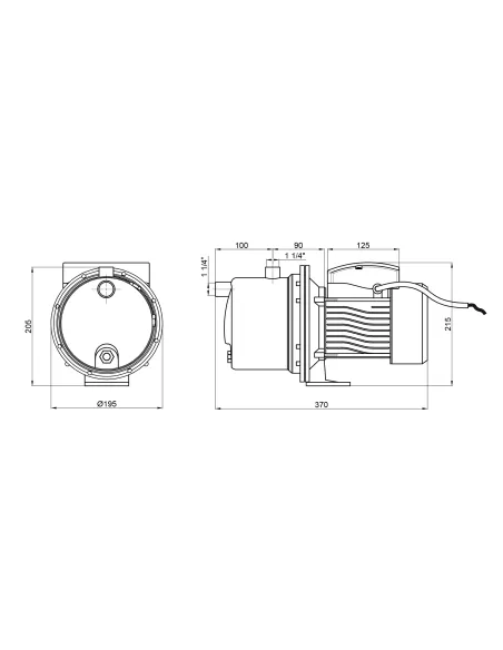 Центробежный поверхностный самовсасывающий насос Thermo Alliance D-JDTm-125, 0,92 кВт