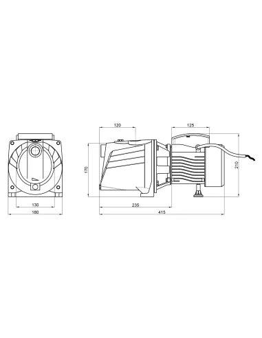 Відцентровий поверхневий самовсмоктувальний насос Thermo Alliance D-JNWm-10M, 0,75 кВт