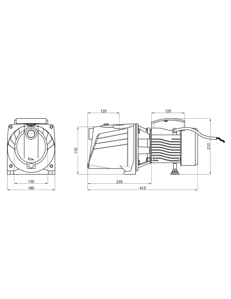 Відцентровий поверхневий самовсмоктувальний насос Thermo Alliance D-JNWm-10M, 0,75 кВт