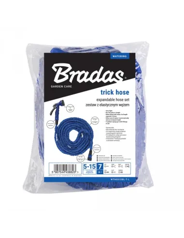 Растягивающийся шланг для полива Bradas Trick Hose WTH1545BL-T-L 15 - 45 метров, комплект