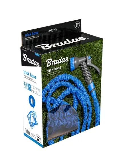 Растягивающийся шланг для полива Bradas Trick Hose WTH515BL 5 - 15 метров, комплект Растягивающийся шланг для полива Bradas Trick Hose WTH515BL 5 - 15 метров, комплект