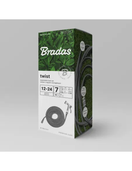 Растягивающийся шланг для полива Bradas Twist Hose 12 - 24 метров, комплект