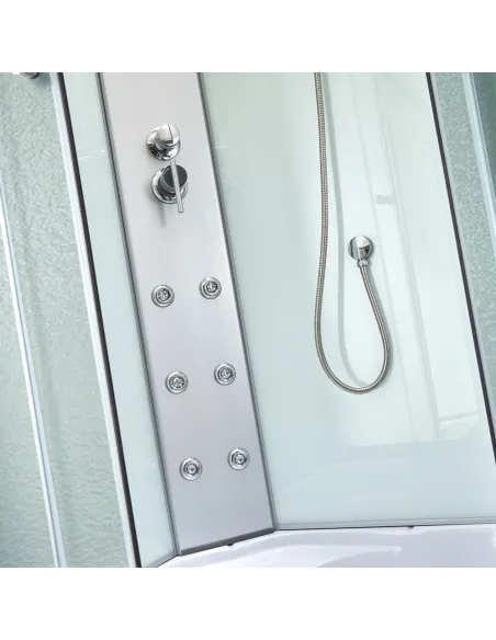 Гідробокс масажний Lidz Tani SBM90x90.SAT.LOW.FR, напівкруглий