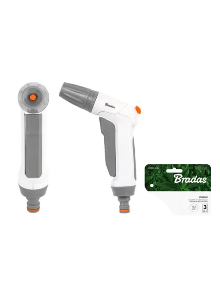 Пістолет для поливу Bradas Classic White Line 3 режими, пластик