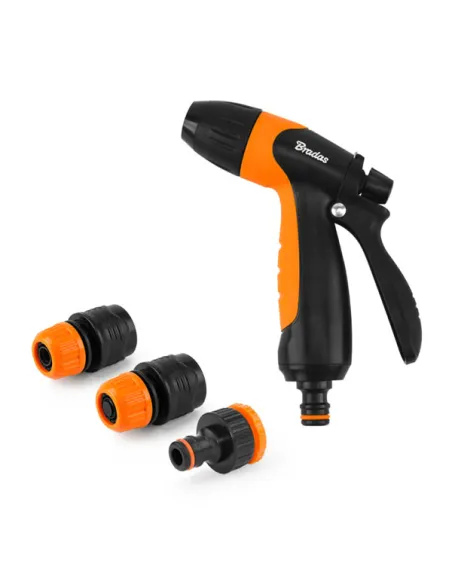 Пистолет для полива Bradas ECO-2066SET Black Line регулируемый, пластик, фурнитура в комплекте