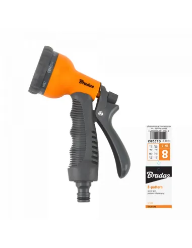 Пистолет для полива Bradas Gold Line 8 режимов, пластик