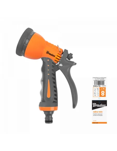 Пістолет для поливу Bradas Gold Line Zebra Twin 8 режимів, пластик