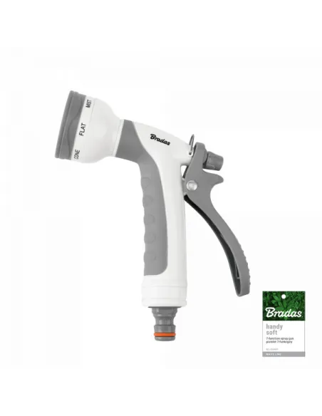 Пистолет для полива Bradas Handy Soft White Line 7 режимов, металл Пистолет для полива Bradas Handy Soft White Line 7 режимов, металл