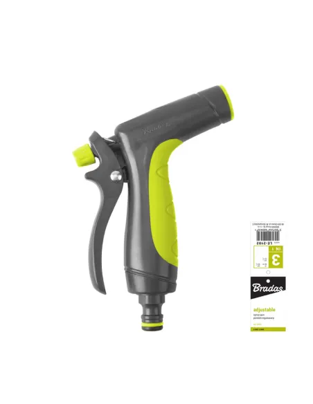 Пистолет для полива Bradas LE-2102 Lime Line регулируемый, пластик