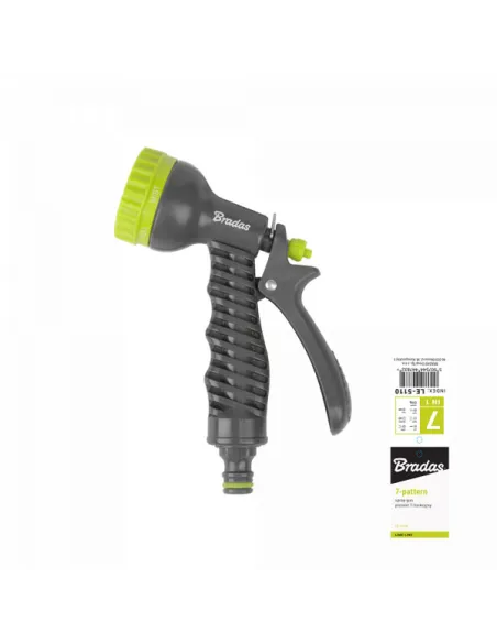 Пістолет для поливу Bradas Lime Line 7 режимів, пластик