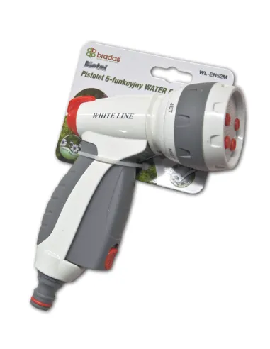 Пістолет для поливу Bradas Water Click White Line 5 режимів, метал