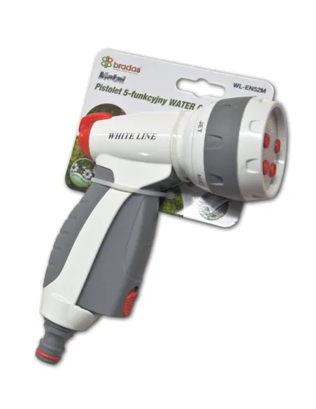 Пистолет для полива Bradas Water Click White Line 5 режимов, металл