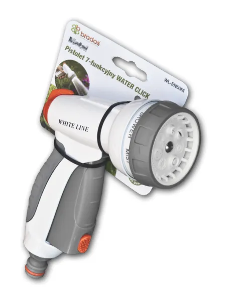 Пистолет для полива Bradas Water Click White Line 7 режимов, металл