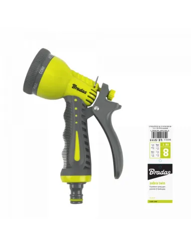 Пистолет для полива Bradas Zebra Twin Lime Line 8 режимов, пластик