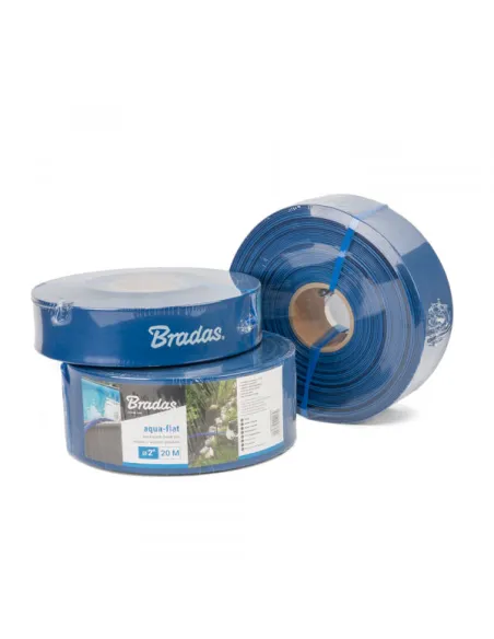 Шланг плоский Bradas Aqua-Flat, PE/EVA 1 1/4 дюйма, 30 метрів, хомут у комплекті