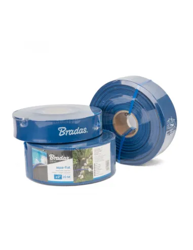 Шланг плоский Bradas Aqua-Flat, PE/EVA 1 дюйм, 20 метров, хомут в комлекте