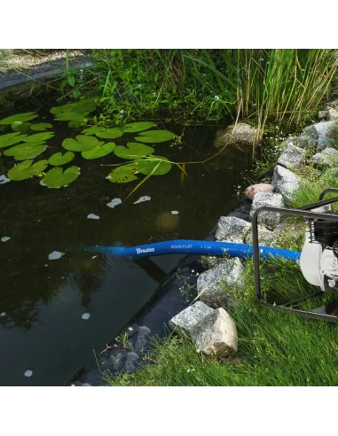 Шланг плоский Bradas Aqua-Flat, PE/EVA 2 дюйма, 10 метров, хомут в комлекте