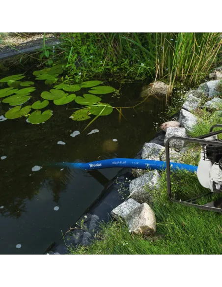 Шланг плоский Bradas Aqua-Flat, PE/EVA 2 дюйма, 10 метров, хомут в комлекте