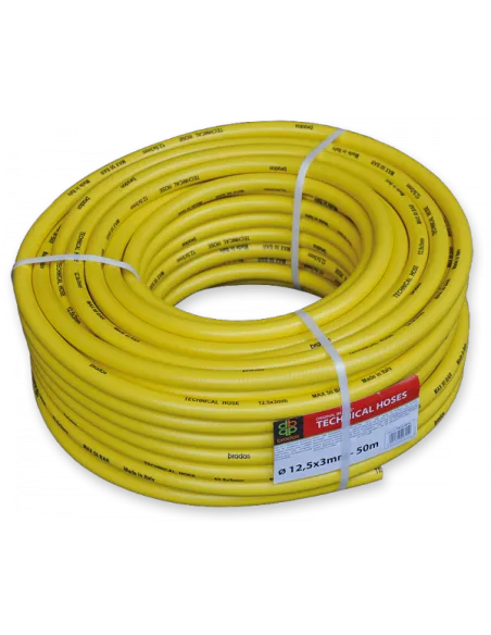 Шланг технический Bradas Yellow 12,5 х 3 мм, 17 Бар, 50 метров, армированный Шланг технический Bradas Yellow 12,5 х 3 мм, 17 Бар, 50 метров, армированный