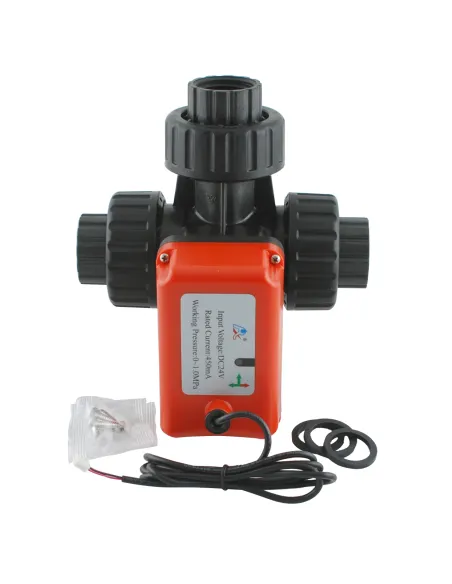 Кран кульовий з електроприводом Raifil Q91403-25, 1 дюйм, триходовий