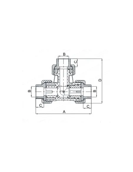 Кран кульовий з електроприводом Raifil Q91403-25, 1 дюйм, триходовий