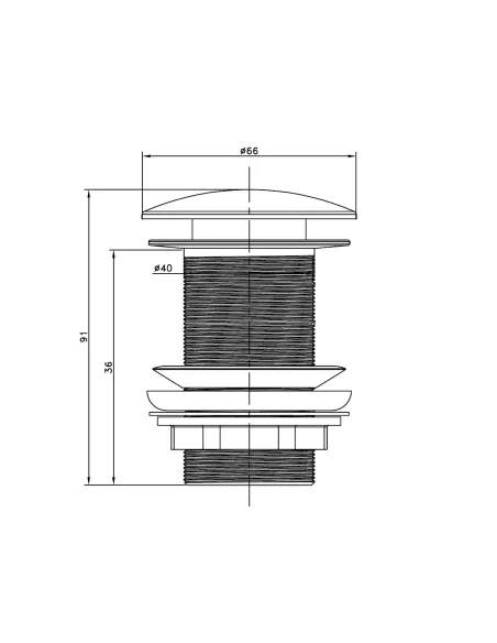Донний клапан для раковини Asignatura 45513900, хром