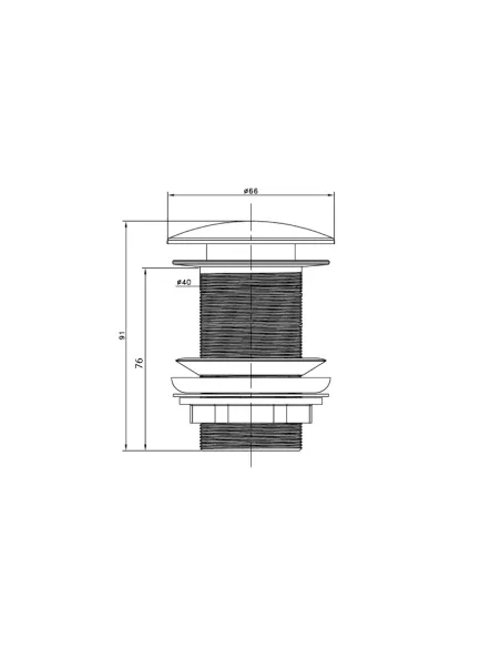 Донний клапан для раковини Asignatura 45513902, чорний