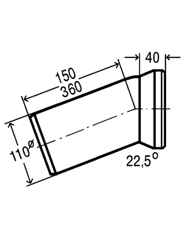 Коліно для унітазу 22.5 Viega 101855 110 мм
