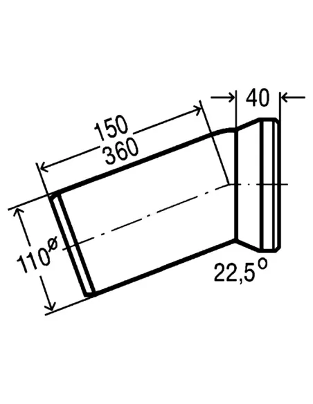Колено для унитаза 22.5 Viega 101855 110 мм