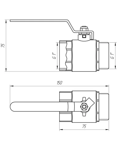 Кран кульовий прямий Quality Professional QP152 НВ 1 дюйм