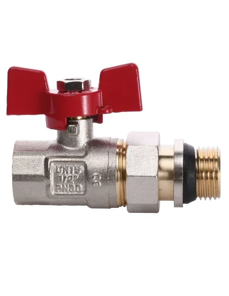 Кран кульовий прямий з американкою Quality Professional Q003 НВ 1/2 дюйма