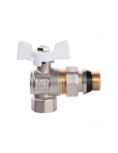 Кран кульовий кутовий з американкою Quality Professional Q004 PN 40 НВ 1/2 дюйми