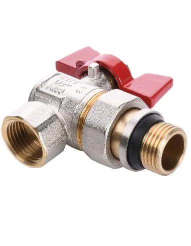 Кран шаровой угловой с американкой Quality Professional Water Valve Q003 НВ 1/2 дюйма