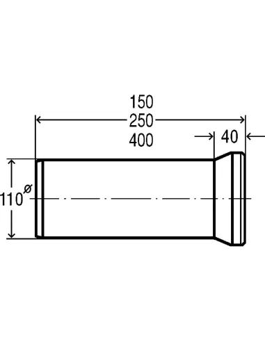 Патрубок для унитаза Viega 101831 400 мм