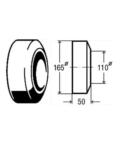 Розетка для відведення до унітазу Viega 101671 110 мм