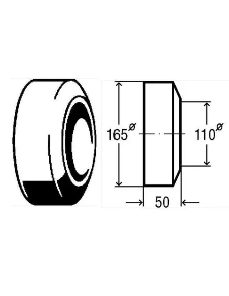 Розетка для отвода к унитазу Viega 101671 110 мм
