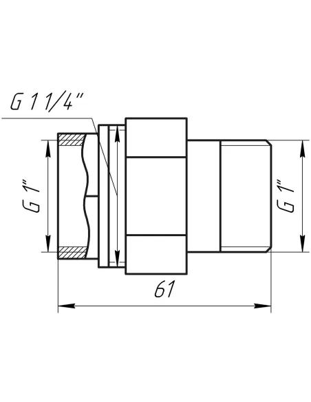 Зганяння-американка прямий Quality Professional QP160 1 дюйм