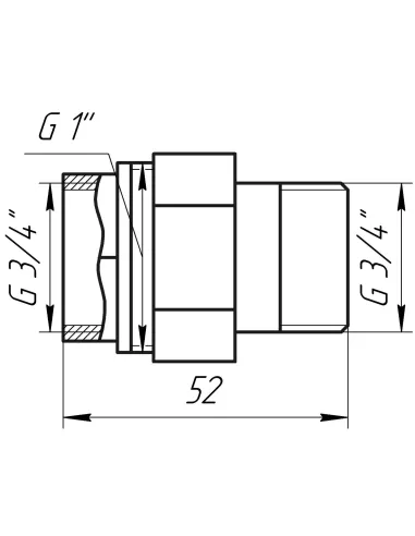 Сгон-американка прямой Quality Professional QP160 3/4 дюйма
