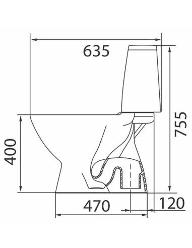 Унитаз-компакт Kolo Runa L89206200 нижний подвод воды, сидение дюропласт Soft-close