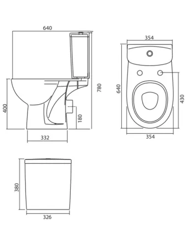 Унитаз-компакт Kolo Freja L79211000 нижний подвод воды, сидение дюропласт Soft-close