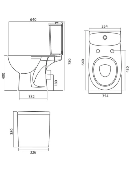 Унитаз-компакт Kolo Freja L79211000 нижний подвод воды, сидение дюропласт Soft-close