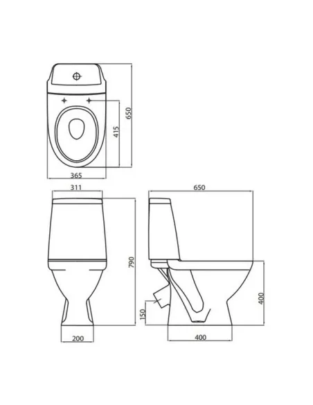 Унітаз-компакт Kolo Modo L39003000 підвід води, сидіння дюропласт Soft-close