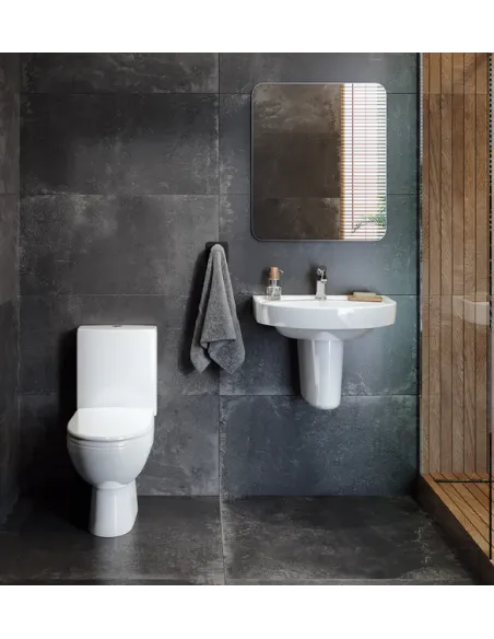 Унитаз-компакт Kolo Status 2396250UA нижний подвод воды, сидение дюропласт