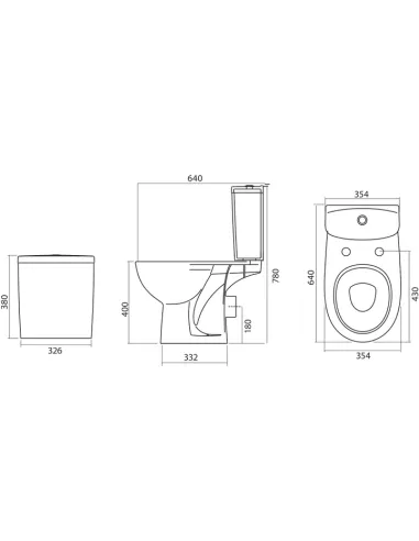 Унітаз-компакт Kolo Freja L7922000U нижнє підведення води, сидіння поліпропілен
