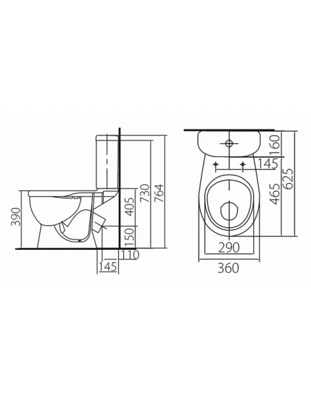 Унітаз-компакт Kolo Antisplash 209905UA нижнє підведення води, сидіння поліпропілен